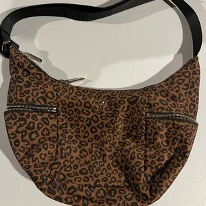 Lululemon Athletica Brown Leopard Hobo Bag